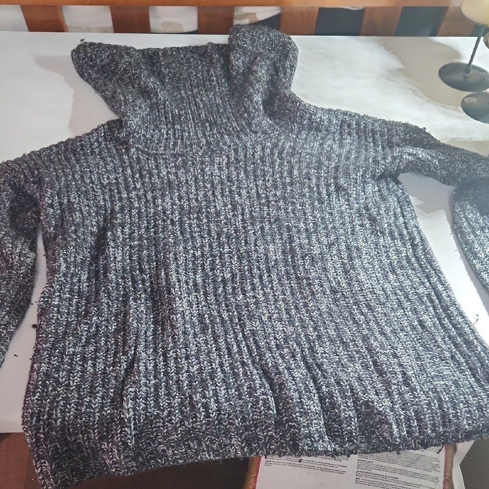 Lands' End Charcoal Knit Sweater